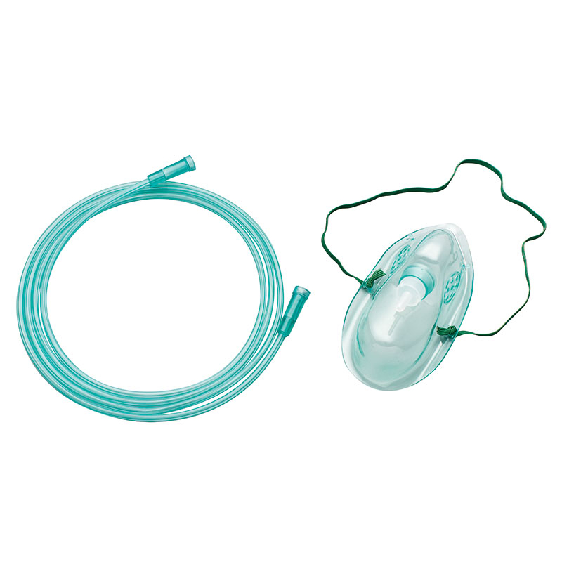 Oxygen mask with tubing